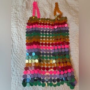 Multicolored mini dress, size XS